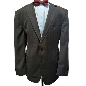 Joseph Abboud Gray Blazer Sport Coat Super 100s Italian‎ Wool Made in USA 46R